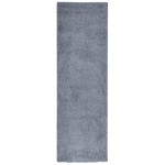 vidaXL Covor pufos "PAMPLONA" cu fire înalte albastru modern 80x250 cm