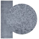 vidaXL Covor pufos "PAMPLONA" cu fire înalte albastru modern 80x250 cm