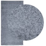 vidaXL Covor pufos "PAMPLONA" fire înalte, albastru modern 100x200 cm