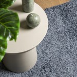 vidaXL Covor pufos "PAMPLONA" fire înalte albastru modern 120x120 cm vidaXL Covor pufos "PAMPLONA" fire înalte albastru modern 120x120 cm