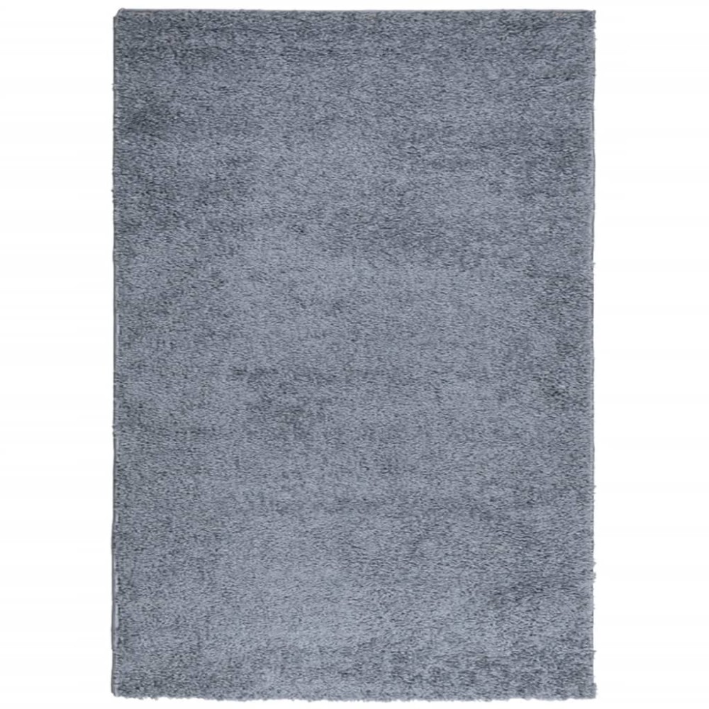 vidaXL Covor pufos "PAMPLONA" fire înalte albastru modern 120x170 cm