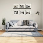vidaXL Covor pufos "PAMPLONA" fire înalte albastru modern 120x170 cm vidaXL Covor pufos "PAMPLONA" fire înalte albastru modern 120x170 cm