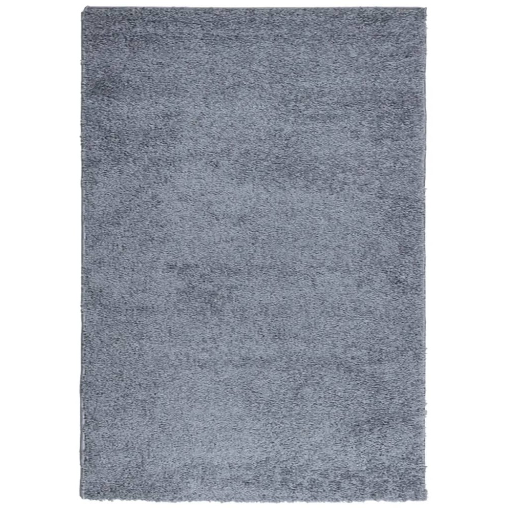 vidaXL Covor pufos "PAMPLONA" fire înalte, albastru modern 140x200 cm