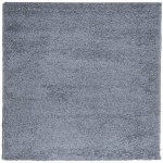 vidaXL Covor pufos "PAMPLONA" fire înalte, albastru modern 200x200 cm