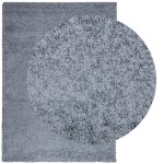 vidaXL Covor pufos "PAMPLONA" fire înalte, albastru modern 200x280 cm