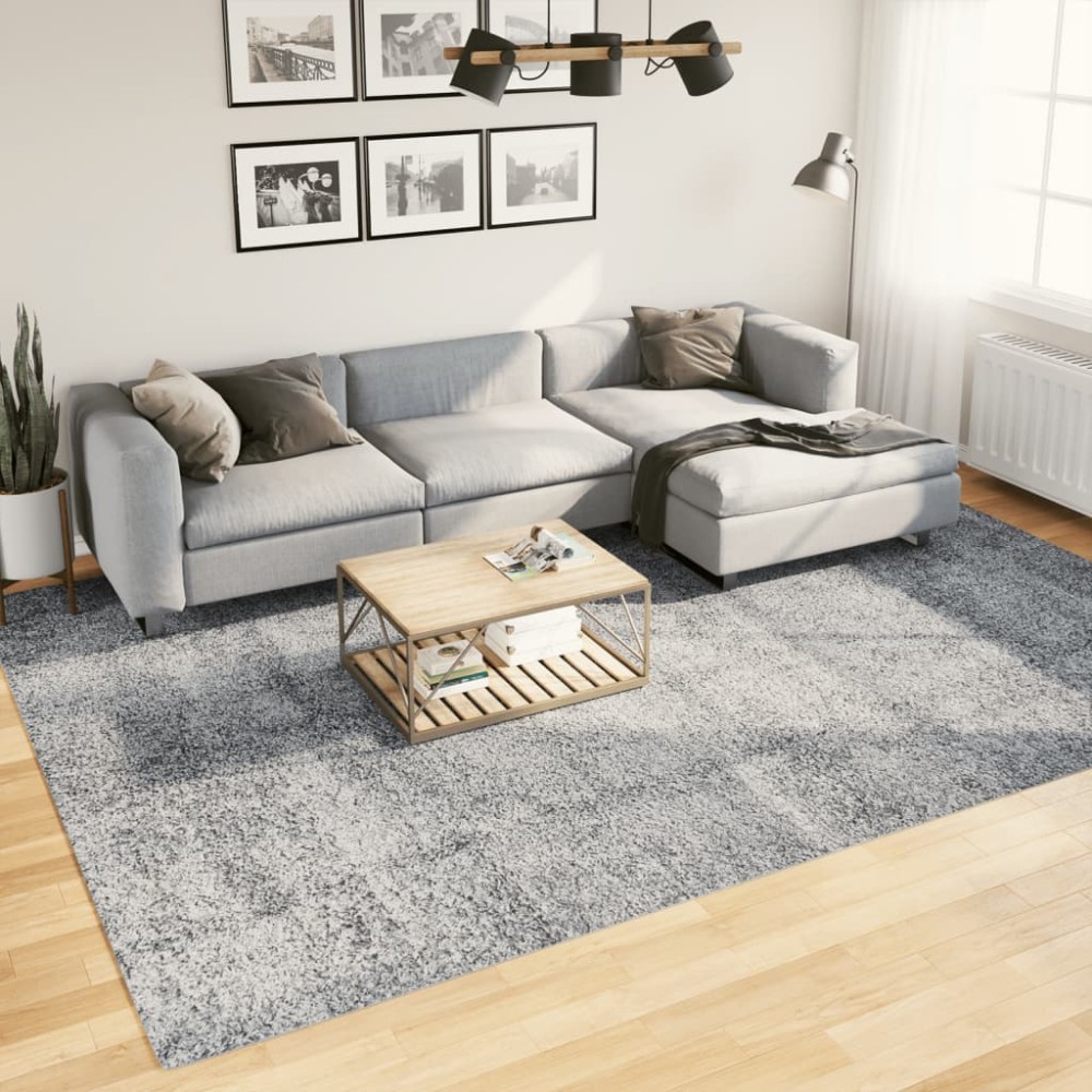vidaXL Covor pufos "PAMPLONA" cu fire înalte albastru modern 240x340cm