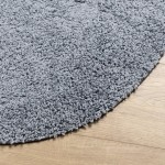 vidaXL Covor pufos "PAMPLONA" cu fire înalte, albastru modern Ø 80 cm