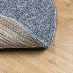 vidaXL Covor pufos "PAMPLONA" cu fire înalte, albastru modern Ø 80 cm