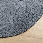 vidaXL Covor pufos "PAMPLONA" cu fire înalte, albastru modern Ø 160 cm