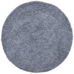 vidaXL Covor pufos "PAMPLONA" cu fire înalte, albastru modern Ø 240 cm