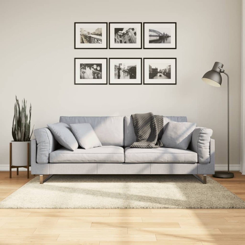 vidaXL Covor pufos "PAMPLONA" cu fire înalte, auriu modern, 120x170 cm