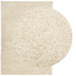 vidaXL Covor pufos "PAMPLONA" cu fire înalte, auriu modern, 120x170 cm