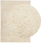 vidaXL Covor pufos "PAMPLONA" cu fire înalte, auriu modern, 200x280 cm