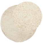 vidaXL Covor pufos "PAMPLONA" cu fire înalte, auriu modern, Ø 100 cm