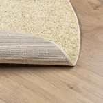 vidaXL Covor pufos "PAMPLONA" cu fire înalte, auriu modern, Ø 100 cm