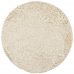 vidaXL Covor pufos "PAMPLONA" cu fire înalte, auriu modern, Ø 120 cm