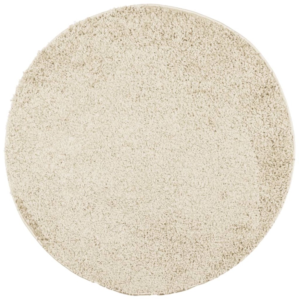 vidaXL Covor pufos "PAMPLONA" cu fire înalte, auriu modern, Ø 160 cm