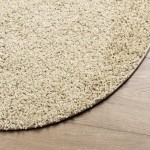 vidaXL Covor pufos "PAMPLONA" cu fire înalte, auriu modern, Ø 160 cm