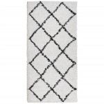 vidaXL Covor pufos "PAMPLONA" fire înalte negru/crem modern 100x200 cm vidaXL Covor pufos "PAMPLONA" fire înalte negru/crem modern 100x200 cm