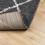 vidaXL Covor pufos "PAMPLONA" fire înalte negru/crem modern 120x120 cm vidaXL Covor pufos "PAMPLONA" fire înalte negru/crem modern 120x120 cm
