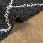 vidaXL Covor pufos "PAMPLONA" fire înalte negru/crem modern 240x340 cm vidaXL Covor pufos "PAMPLONA" fire înalte negru/crem modern 240x340 cm