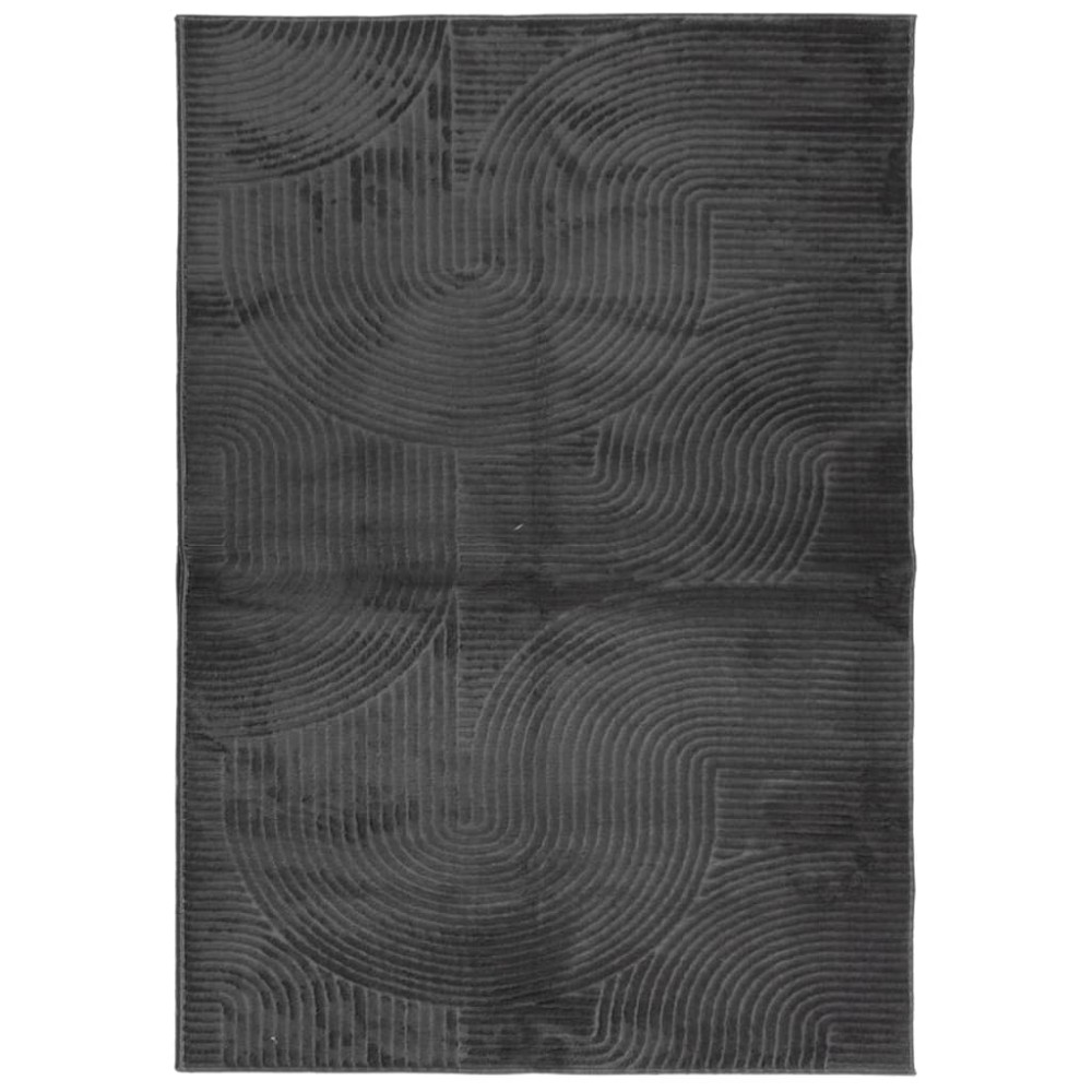 vidaXL Covor "IZA" aspect scandinav cu fire scurte, antracit,140x200cm