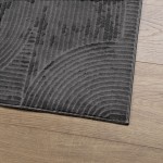 vidaXL Covor "IZA" aspect scandinav cu fire scurte, antracit,140x200cm