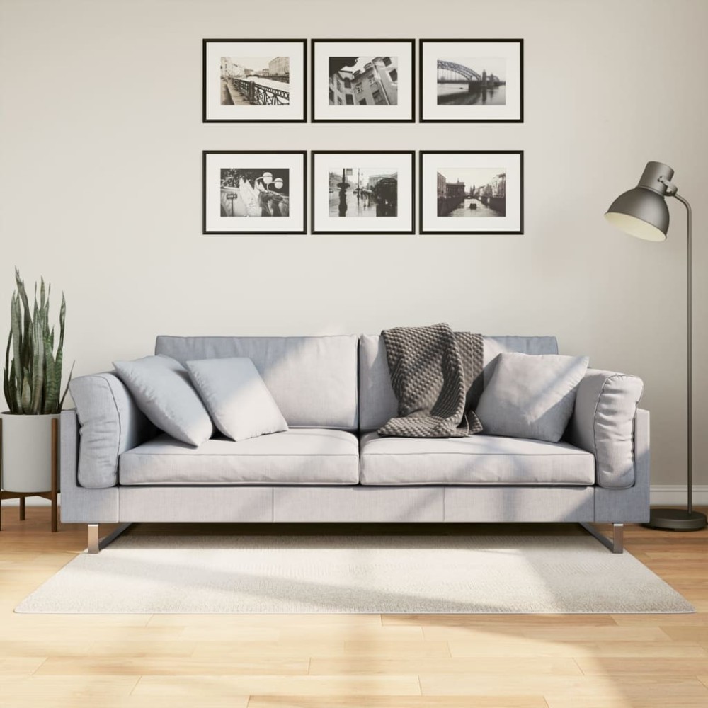 vidaXL Covor "IZA" aspect scandinav, cu fire scurte, crem, 80x150 cm