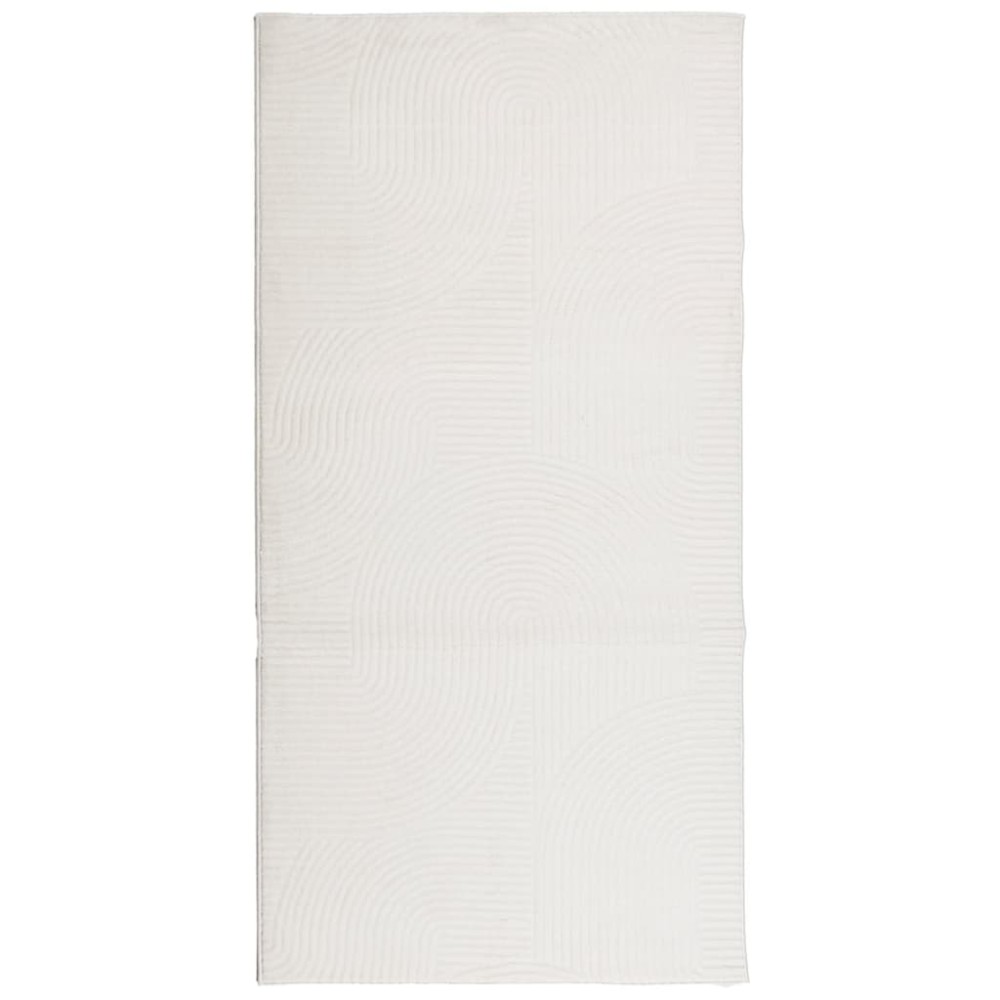 vidaXL Covor "IZA" aspect scandinav, cu fire scurte, crem, 100x200 cm