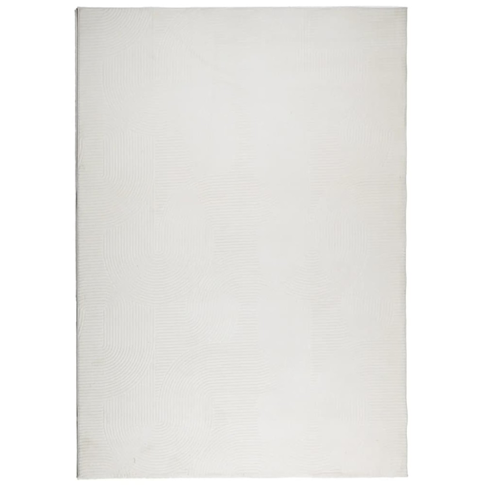 vidaXL Covor "IZA" aspect scandinav, cu fire scurte, crem, 140x200 cm