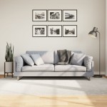 vidaXL Covor "IZA" aspect scandinav, cu fire scurte, crem, 160x230 cm