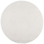 vidaXL Covor "IZA" aspect scandinav, cu fire scurte, crem, Ø 100 cm