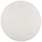 vidaXL Covor "IZA" aspect scandinav, cu fire scurte, crem, Ø 120 cm