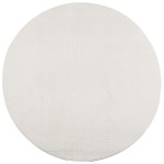 vidaXL Covor "IZA" aspect scandinav, cu fire scurte, crem, Ø 200 cm