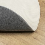 vidaXL Covor "IZA" aspect scandinav, cu fire scurte, crem, Ø 200 cm