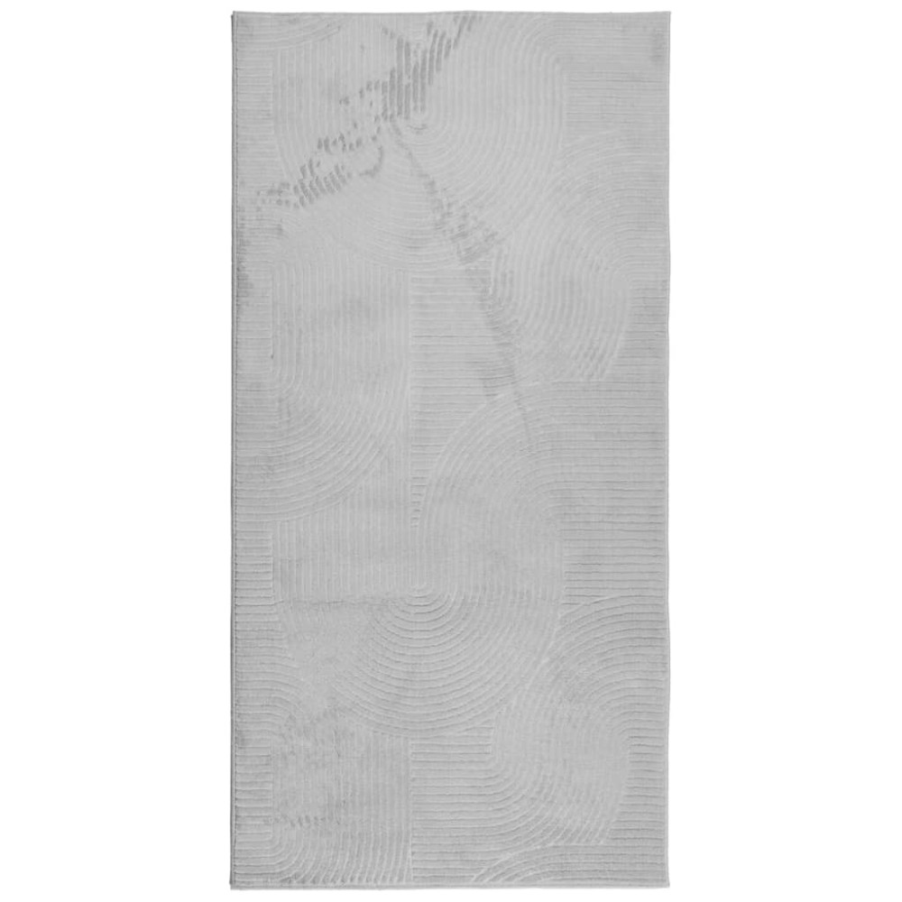 vidaXL Covor "IZA" aspect scandinav, cu fire scurte, gri, 100x200 cm