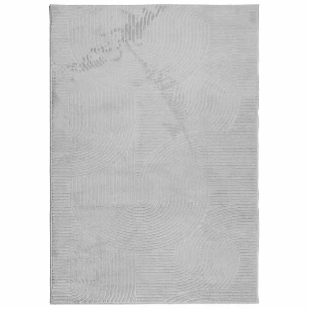 vidaXL Covor "IZA" aspect scandinav, cu fire scurte, gri, 140x200 cm
