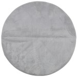 vidaXL Covor "IZA" aspect scandinav, cu fire scurte, gri, Ø 120 cm