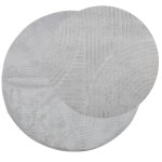 vidaXL Covor "IZA" aspect scandinav, cu fire scurte, gri, Ø 120 cm