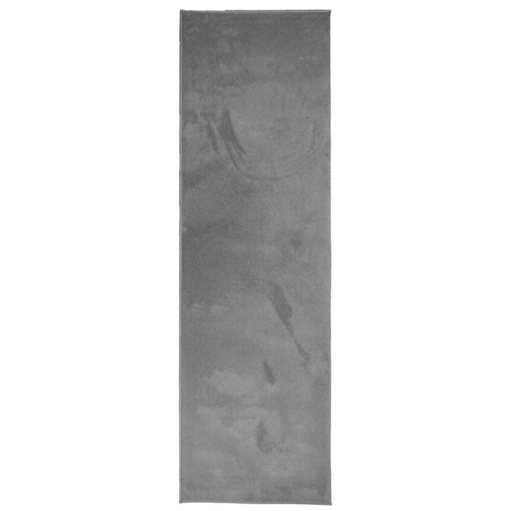 vidaXL Covor „OVIEDO”, fire scurte, antracit, 80x250 cm