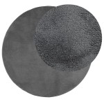 vidaXL Covor „OVIEDO”, fire scurte, antracit, Ø 120 cm vidaXL Covor „OVIEDO”, fire scurte, antracit, Ø 120 cm
