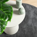 vidaXL Covor „OVIEDO”, fire scurte, antracit, Ø 200 cm