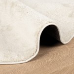 vidaXL Covor „OVIEDO”, fire scurte, bej, Ø 160 cm