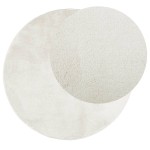 vidaXL Covor „OVIEDO”, fire scurte, crem, Ø 80 cm vidaXL Covor „OVIEDO”, fire scurte, crem, Ø 80 cm