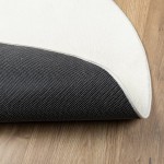vidaXL Covor „OVIEDO”, fire scurte, crem, Ø 80 cm vidaXL Covor „OVIEDO”, fire scurte, crem, Ø 80 cm