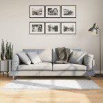 vidaXL Covor „OVIEDO”, fire scurte, gri, 80x150 cm vidaXL Covor „OVIEDO”, fire scurte, gri, 80x150 cm
