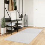 vidaXL Covor „OVIEDO”, fire scurte, gri, 80x200 cm vidaXL Covor „OVIEDO”, fire scurte, gri, 80x200 cm