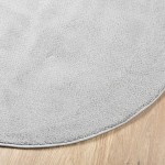 vidaXL Covor „OVIEDO”, fire scurte, gri, Ø 100 cm vidaXL Covor „OVIEDO”, fire scurte, gri, Ø 100 cm