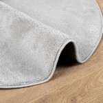 vidaXL Covor „OVIEDO”, fire scurte, gri, Ø 100 cm vidaXL Covor „OVIEDO”, fire scurte, gri, Ø 100 cm