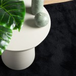 vidaXL Covor „OVIEDO”, fire scurte, negru, 120x120 cm